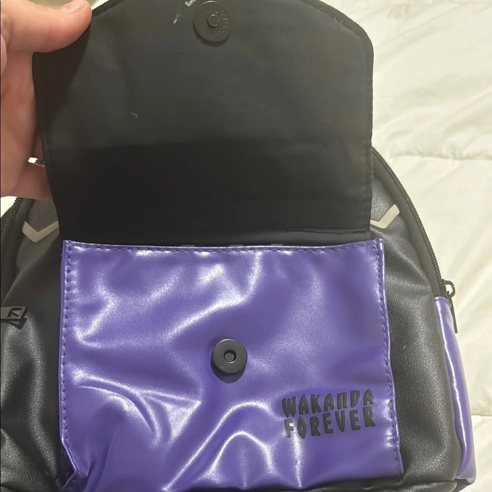 Wakanda Forever Black and Purple Backpack - Picture 4 of 4
